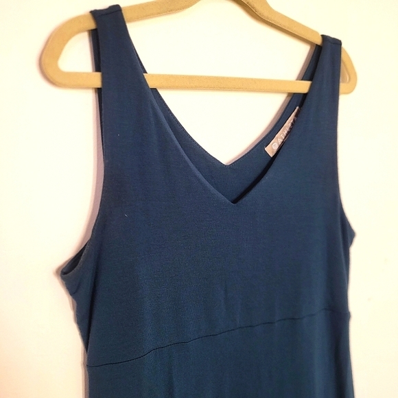 VGUC Athleta Santorini V-Neck Solid Dress Tumbling Teal Small - Picture 3 of 10